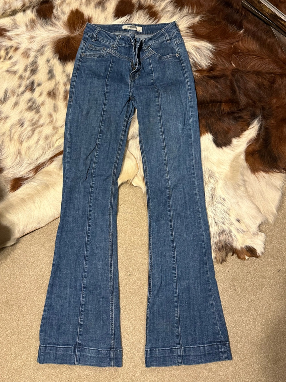 Rock & Roll Cowgirl Blue Flare Jeans